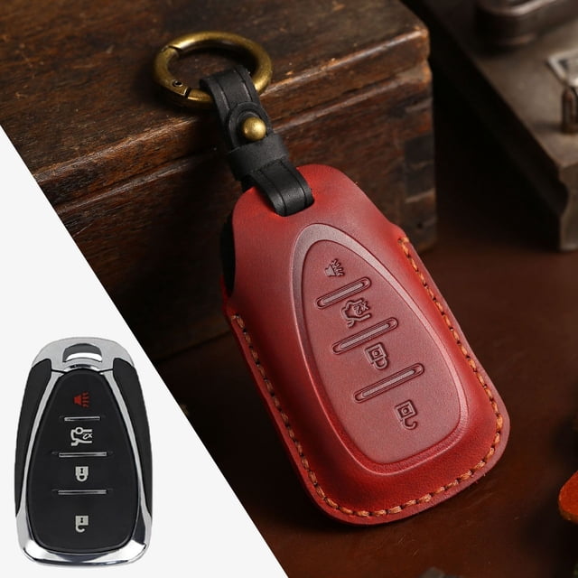 Car Key Fob Cover Case Protector For Chevrolet Equinox Malibu Cruze Trax Car Key Case Fob Cover Leather