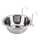 thumbnail image 1 of Tazón de agua de comida de acero inoxidable para mascotas jaulas de pájaros jaulas Coop perro gato conejo talla M, 1 of 5