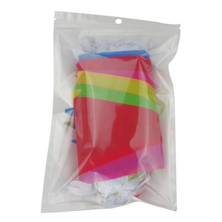 Left Side Banner - Haobase 124Feet Plastic Party Bunting Banner Multi-Color, 100 Flags Pennant Double Sided Party Decoration