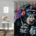 thumbnail image 2 of Orinice Graffiti Art Bathroom Decor Set Colorful Luxurious Graphic Print Polyester Fabric Fashion Shower Curtain with Hooks 36x72, 2 of 7