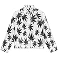 thumbnail image 4 of Jackets for Women Winter Coat Jackets Flannel Stand Collar Jacket(Weed Pattern,Size:S-4XL), 4 of 7