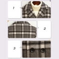 thumbnail image 4 of SonxaHe Little Boy's Winter Coats Plaid Warm Thick Lapel Long Overcoat Kids Heavyweight Fleece Trench Winter Coats Beige,Sized 7-8, 4 of 4