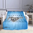 thumbnail image 1 of Mustang-Manta de franela con estampado de logotipo de coche, manta cálida para camas, manta de arcoíris, manta de Picnic, forros de cama, regalo de cumpleaños, 1 of 4