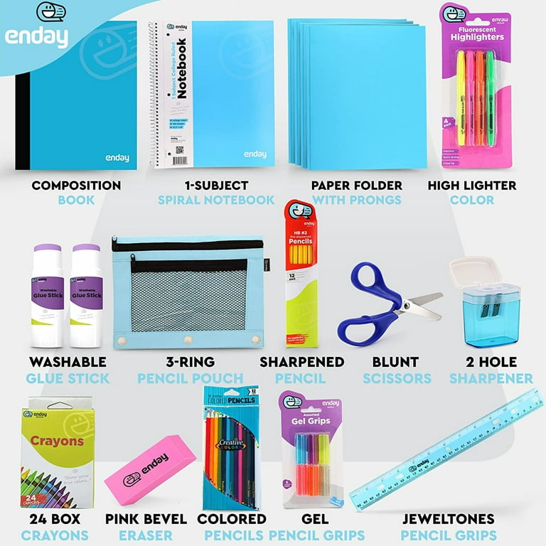 Back to School Supplies Kit - Grey – Enday