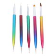 thumbnail image 4 of Nail Art Painting Brushes Set, Double Ended Professional Gradient Nail Design Brushes For Nail Experts For Home For Nail Learners For Salons ANGGREK Otros, 4 of 8