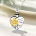 thumbnail image 3 of Miyuadkai Necklaces Sunflower Necklaces For Ashes Jewelry For Ashes Memory Necklace Gift Keepsake For Relatives And Jewelry Silver 2.1x1.5cm, 3 of 10