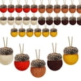 thumbnail image 6 of Blueek 10PCS Christmas Felted Acorns Ball Ornaments Set, 6 Colors 12 Inch Xmas Tree Hanging Ball Decorations, Natural Cap Thanksgiving Baubles for Fall, 6 of 9
