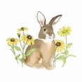 thumbnail image 2 of Grove, Beth 15x15 Black Ornate Wood Framed with Double Matting Museum Art Print Titled - Wildflower Bunnies III Sq, 2 of 4