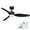 48Inch-Matte Black, variant on 48 Inch Smart Ceiling Fans with Lights and Remote Control,Dimmable LED Light,Outdoor Indoor Gold White Ceiling Fan,Quiet DC Motor,WIFI Alexa App Workable,for Modern Bedroom Living Room Patio