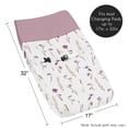 thumbnail image 5 of Sweet Jojo Designs Watercolor Floral Garden Purple Girl Changing Pad Cover, 5 of 6