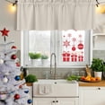 thumbnail image 6 of Ivory White Valances for Windows, Decorative Rod Pocket Window Valance Curtains, Modern Pure Ivory White Short Curtain Drapes for Kitchen/Bathroom/Living Room, 2 Panels, 42" W x 12" L, 6 of 8