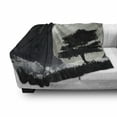thumbnail image 3 of Night Soft Flannel Fleece Throw Blanket, Silhouette of a Tree Against Giant Moon Starry Sky, Cozy Plush for Indoor and Outdoor Use, 60" x 80", Grey Black Charcoal Grey, by Ambesonne, 3 of 6