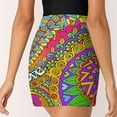 thumbnail image 5 of Psychedelic Trippy Colorful Hippy Art Women's Shorts Non-Slip Single Pocket A-line Trouser Skirt Summer Shorts Casual Shorts for Women, 5 of 7