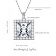 thumbnail image 6 of 6 Carat April Birthstone Necklace Diamond Pendant Princess Cut Zirconia 925 Sterling Silver Jewelry Women Birthday Christmas Mother's Day Gift Juwaliy, 6 of 7