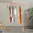 thumbnail image 2 of Industrial Pipe Clothing Rack Gold Garment Display Rack Vintage Commercial Grade Pipe Clothes Racks, Heavy Duty Metal Rack for Hanging Clothes Retail Display Garment Rack Metal Clothes Storage Shelf, 2 of 12