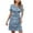 d-Blue Womens Summer Dress, variant on Sundresses for Women Casual Summer - Womens Casual Summer Beach Dresses Solid/Floral Crewneck Short Sleeve T-Shirt Dress Loose Swing Dress Aline Sundress