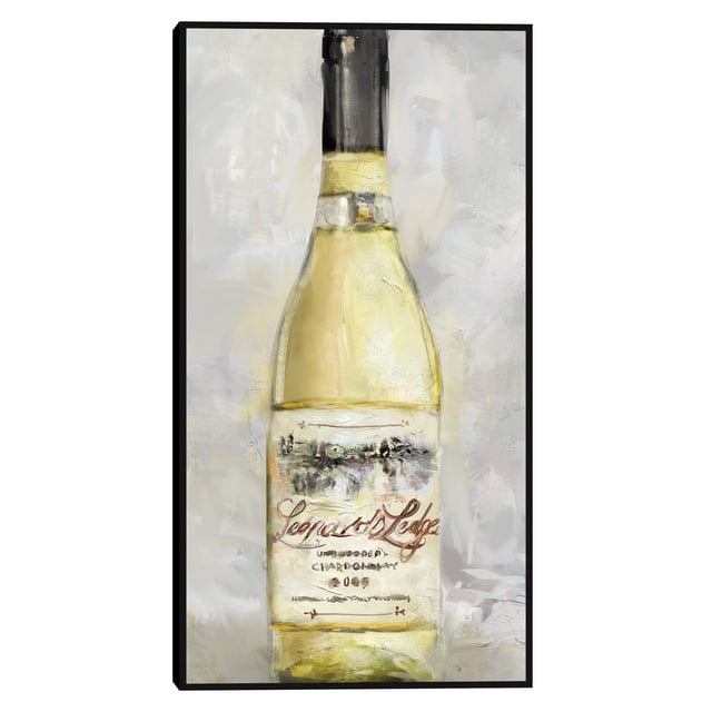 Cuadro Decorativo - Botella de Blanco Jr Impresión en canvas, estrechado