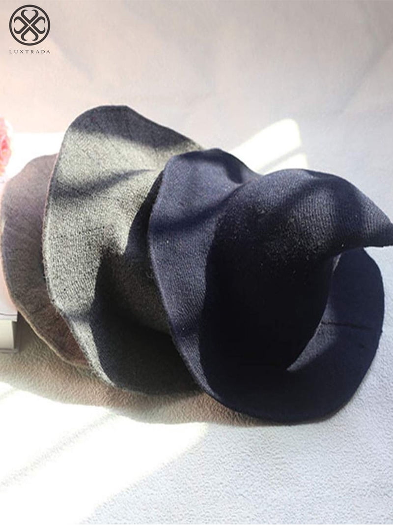 Luxtrada Women Witch Hat Sheep Wool Christmas Halloween  display picture 1