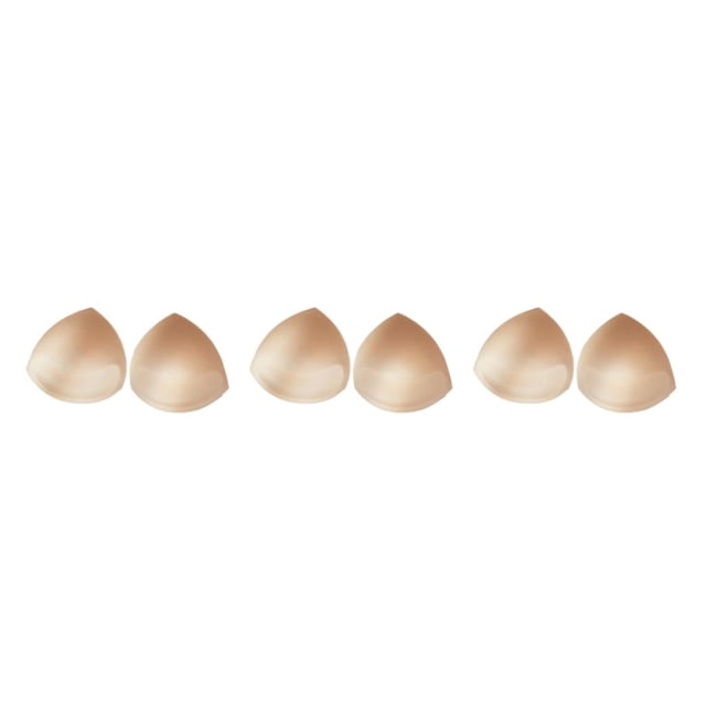 ZheElen Breathable And Skin-friendly Sponge Made Bra Pads For Comfortable Wear Humanized Curve Bra Inserts Skin Color 3Set