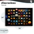 thumbnail image 4 of Stupell Industries Bohemian Celestial Gems & Planets Canvas Art, 36 x 24, by Ray Powers, 4 of 8