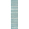 thumbnail image 3 of JONATHAN Y MOROCCAN HYPE 2 x 8 Runner Rug, Williamsburg Minimalist Stripe - Turquoise/Cream, MOH201B-28, 3 of 9