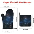 thumbnail image 4 of Galaxy Space. Print Oven Mitts and Pot Holders Sets 4 Piece Set Kitchen Women Men Cooking Baking Microwave Heat Resistant, 4 of 6