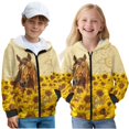 thumbnail image 3 of Pzuqiu Horse Boys Sweatshirts Size L Warm Fleece Full-Zip Hoodie Sweatshirt Lightness Soft Long Sleeve Jacket Outfits with Pocket Casual Fashion for Teens Boys Kids, 3 of 7