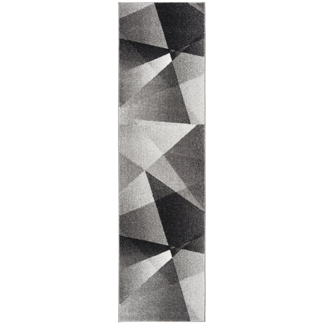 SAFAVIEH Porcello Jayme Abstract Prism Area Rug, Light Grey/Charcoal, 4' x 6'