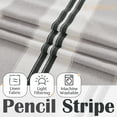 thumbnail image 2 of Curtainking Striped Linen Curtains 96 Inch Black Farmhouse Rustic Curtains for Living Room Semi Sheer Back Tab Light Filtering Coastal Drapes for Bedroom Window Curtain 2 Panels, 2 of 8