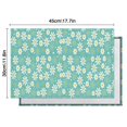 thumbnail image 5 of Turquoise Daisy Flower Yellow Centers Pattern Summer Placemats Table Placemats Set Of 6-Linen Kitchen Washable Placemats Table Mats 11.8"x17.7" Non-Slip Heat Resistant, 5 of 5