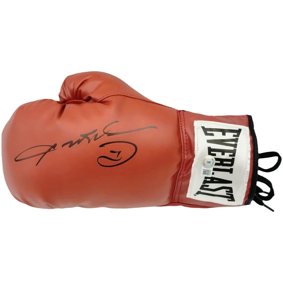 Sugar Ray Leonard Autographed Red Everlast Left Handed LH Boxing Glove Beckett BAS Witness 227970