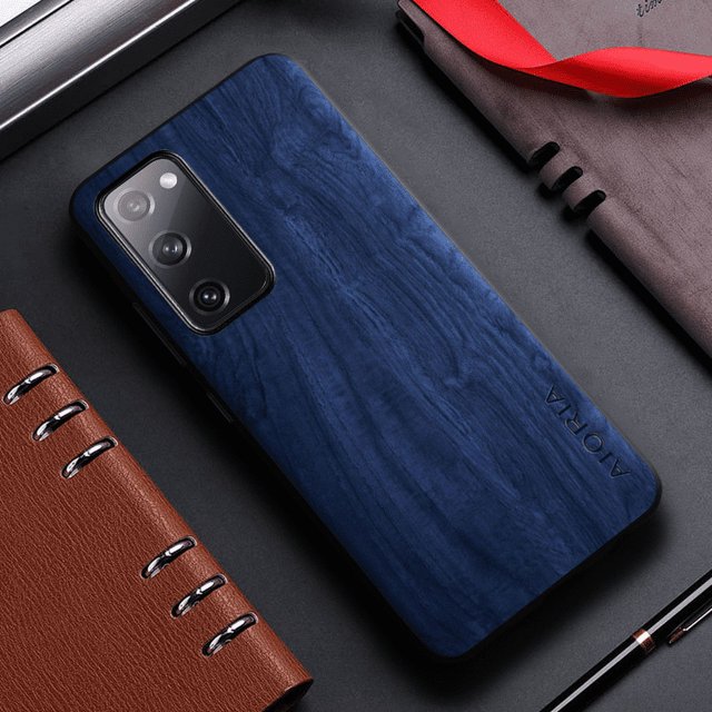Bamboo Wood Pattern Leather Back Cover For Samsung Galaxy S21 S22 S20 Ultra Plus FE Phone Case