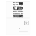 thumbnail image 1 of Dream Reality love quote English Postcard Set Birthday Mailing Thanks Greeting Card, 1 of 3