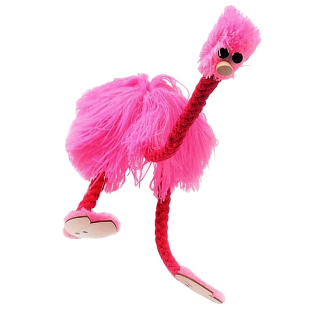 SHINYPASING Pull String Plush Animal Marionette String Puppet Pink Pine 1Set for Storytelling
