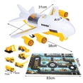 thumbnail image 2 of Kid Plane Car Toys Set with Transport Cargo Airplane and Large Play Mat Educational Vehicle Construction Car Set for Kids Toddler Boys Child Gift for 3 -6 Years Old 6 Cars Large Plane 11 Road Signs, 2 of 9