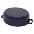 thumbnail image 5 of Staub Cast Iron 6.25-qt Shallow Oval Dutch Oven - Dark Blue, 5 of 8