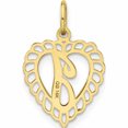 thumbnail image 3 of 10K Yellow Gold Initial I Charm Made In United States -Jewelry By Sweet Pea, 3 of 7