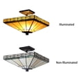 thumbnail image 5 of RADIANCE Goods Tiffany-Style 2 Light Mission Semi-Flush Ceiling Fixture 14" Shade, 5 of 8