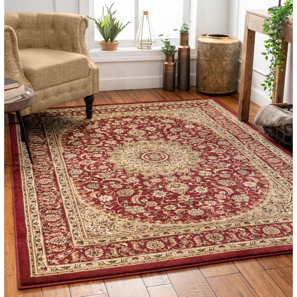 Sultan Medallion Red Oriental Area Rug 5x7 ( 5'3" x 7'3" ) Persian