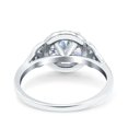 thumbnail image 3 of Simulated Cubic Zirconia Size-5 Celtic Halo Art Deco Wedding Engagement Ring 925 Sterling Silver, 3 of 7