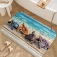 thumbnail image 3 of 1pc Four Turtle Figurines Absorbent Non-Slip Bathroom Thickened Flannel Rug Decor,Soft,Quick Drying,Suitable For Indoor/outdoor Use,Bathrooms,Bedrooms,Kitchens,Terrace,Laundry Rooms,16"x24", 3 of 9