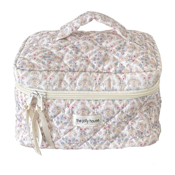 Bolsa de maquillaje, bolsa de aseo con asa, bolsa de cosméticos resistente, organizador de cosméticos de viaje portátil, bolsa organizadora de lavado ramo