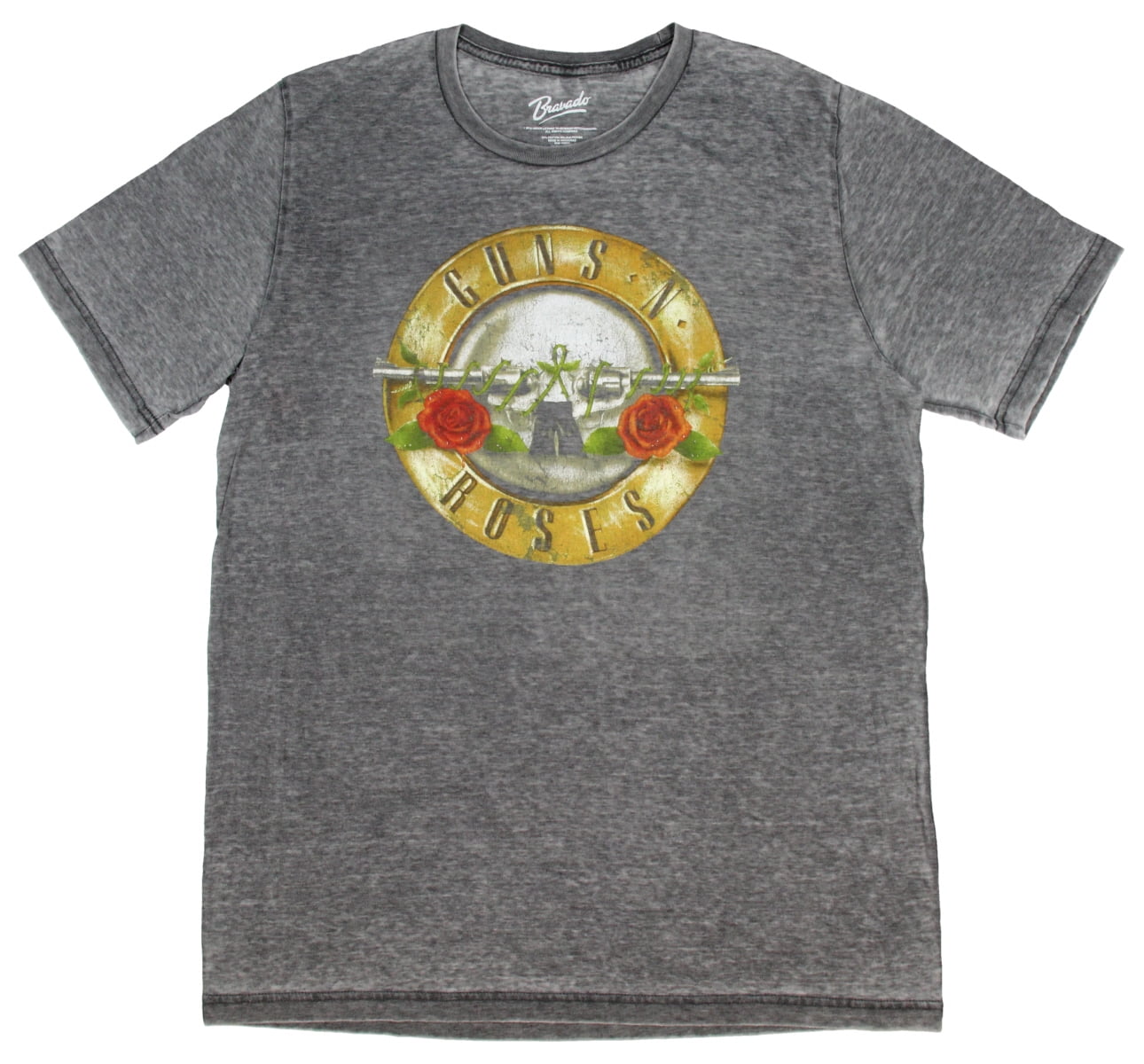 Guns N' Roses 'Faded Skull' Burnout T-Shirt Blue NEW & OFFICIAL!
