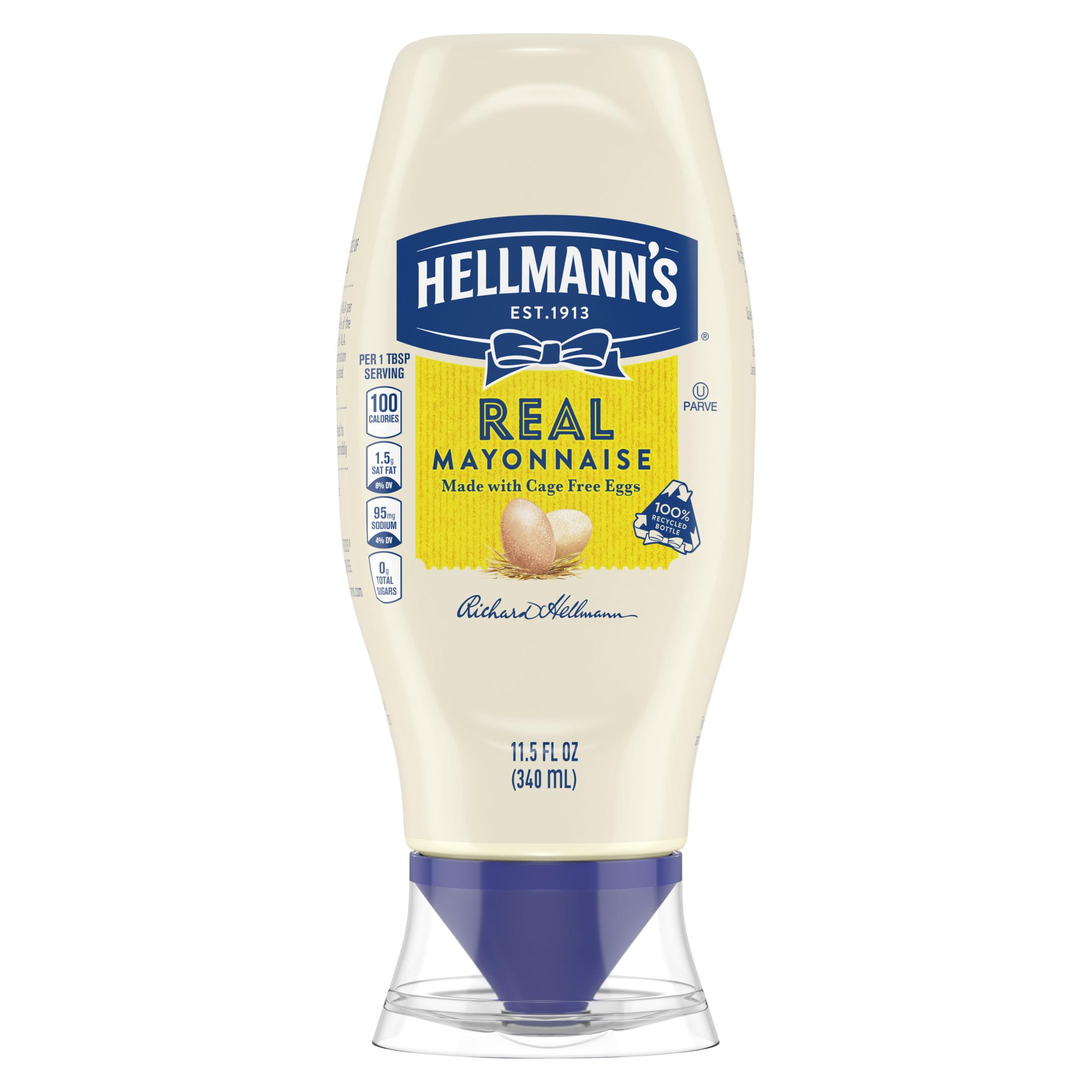Hellmann's Made with Cage Free Eggs Real Mayonnaise, 11.5 fl oz Bottle, Size: 11.5 oz