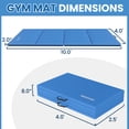 thumbnail image 6 of BalanceFrom Folding Exercise Mat, 10ft x 4ft Four Fold Exercise Mat with Carrying Handles for Yoga, MMA, Gymnastics and Home Gym Protective Flooring, 2-inch Thick, Blue, 6 of 7
