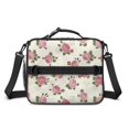 thumbnail image 2 of Insulated Lunch Bag Teen,Pioneer Flower Floral Print Pattern Toddler Lunch Bag Lunch Box,Bento School Lunch Bag with Adjustable Shoulder Strap and Bottle Holder, 2 of 6