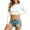 0702LiWhite, variant on Women Long Sleeve Cropped T Shirts Trendy Fall Slim Fit Pleated Tops Causal Crew Neck Solid Going out Tees 0702LiWhite L