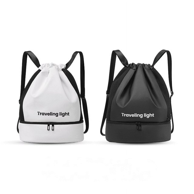 Drawstring Backpack With Shoe Layers Sports Rope Backpack Suitable For Fitness, Sports, Yoga, Exercise-SinKeeU