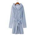 thumbnail image 6 of Winter Plush Long Shawl Collar Bathrobe Soft Home Wear Cozy Long Sleeve Robe, 6 of 8