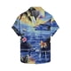thumbnail image 4 of Blusa y camisa de franela de manga corta con cuello vuelto para hombre, camisa/top de franela de manga corta con estampado hawaiano, camisa deportiva informal de franela para hombre, blusa para hombre, 4 of 5